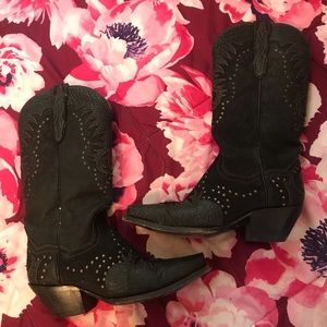 Black Dan Post Boots